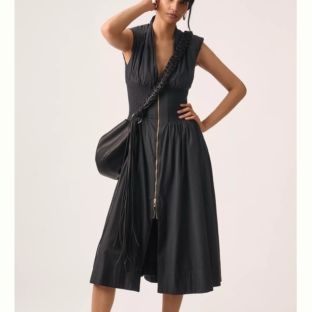 Anthropologie Elegant Black Sleeveless Dress